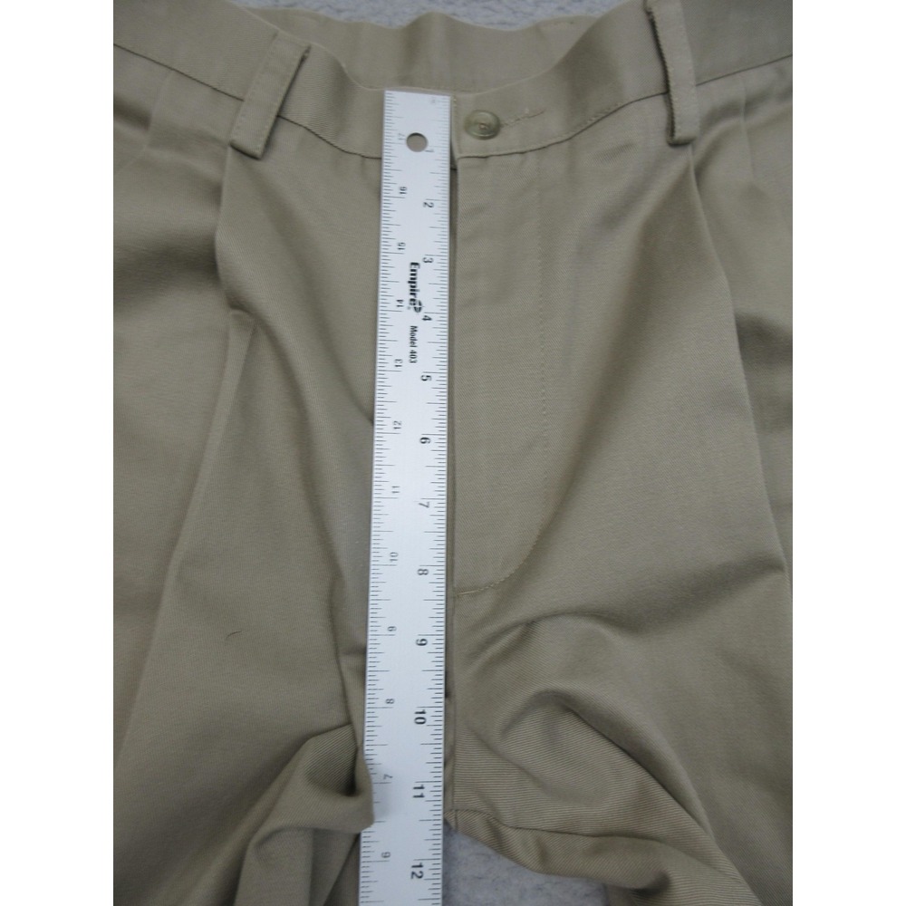 Dockers Pleated Khaki Chino Pants Mens 32x32 Beige Classic Fit Cotton Casual - Picture 13 of 16